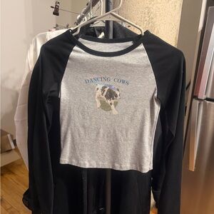 Prod Dancing Cows Graphic Raglan Tee